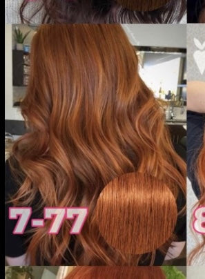 Custom For Marie Frontal Redhead Copper Wig Synthetic Human Blend