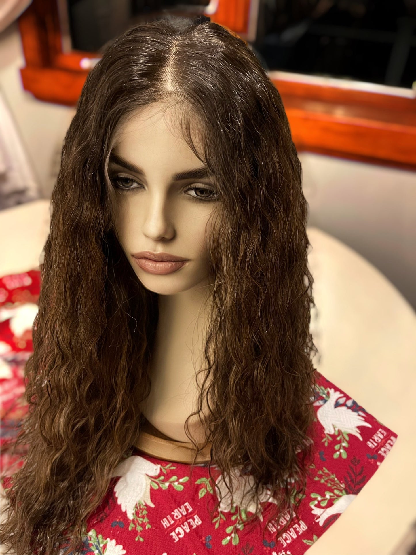 Beaucoup Long Balayage Wig Rich Brown Wig Dark Rooted Wavy Colormelt Loose Wave Lace Front Wig Hair