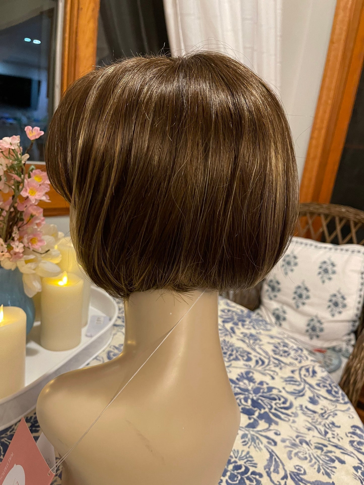 Petite Cap Charm Estetica Custom Small Cap Medical Wig Glueless Wig Alopecia Chemo Medium Brown Caramel Highlight CaramelKiss
