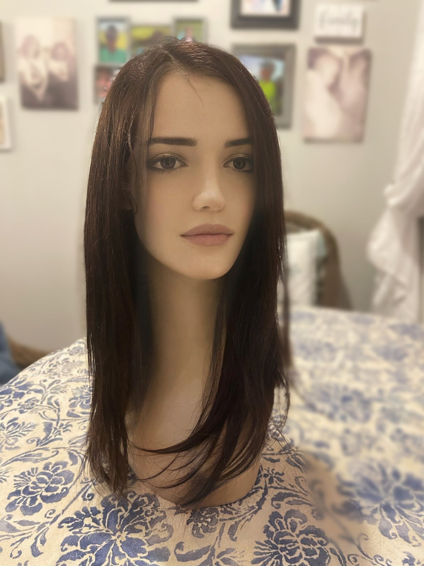 Melissa 100% Remy Human Hair Wig Custom Human Hair Hand Tied Virgin Brown Wig Premium Lace Frontal