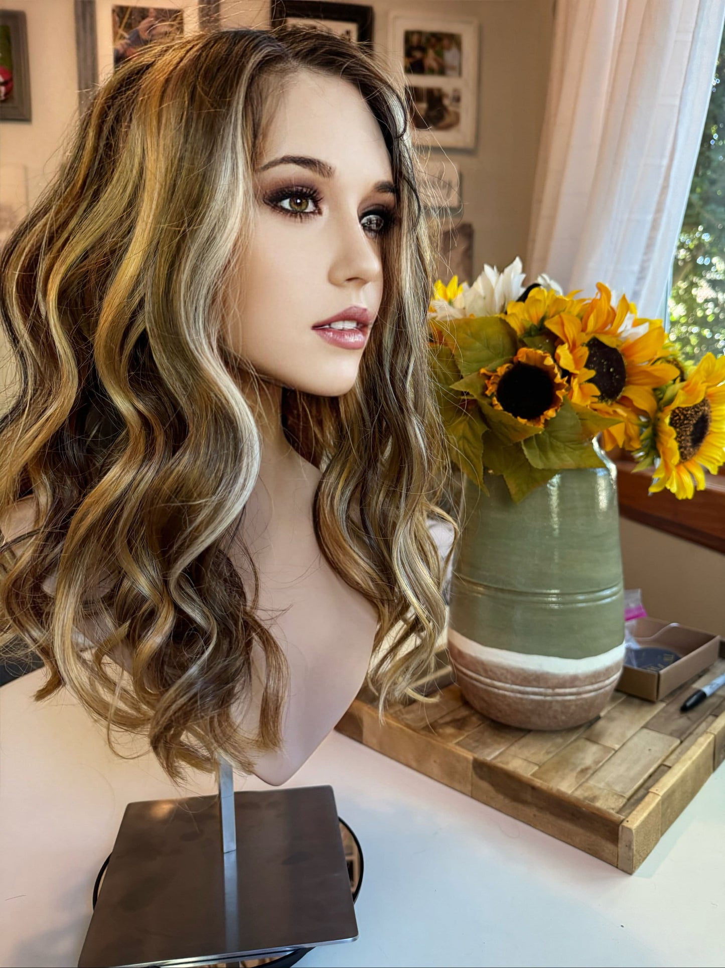 Tatianna Beach Waves Caramel Lush Crème Brûlée Wig Lace Front Wig Blonde Human Blend Wig Natural