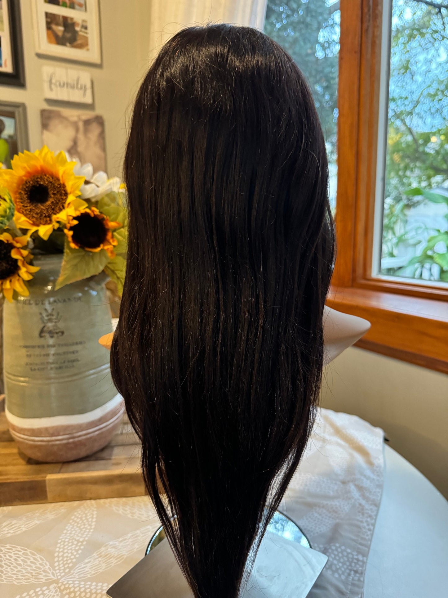 Kehlani 100% Remy Human Hair Wig Natural Dark Brown Custom Human Hair Hand Tied Brunette Wig Premium Lace Alopecia Wig Chemo