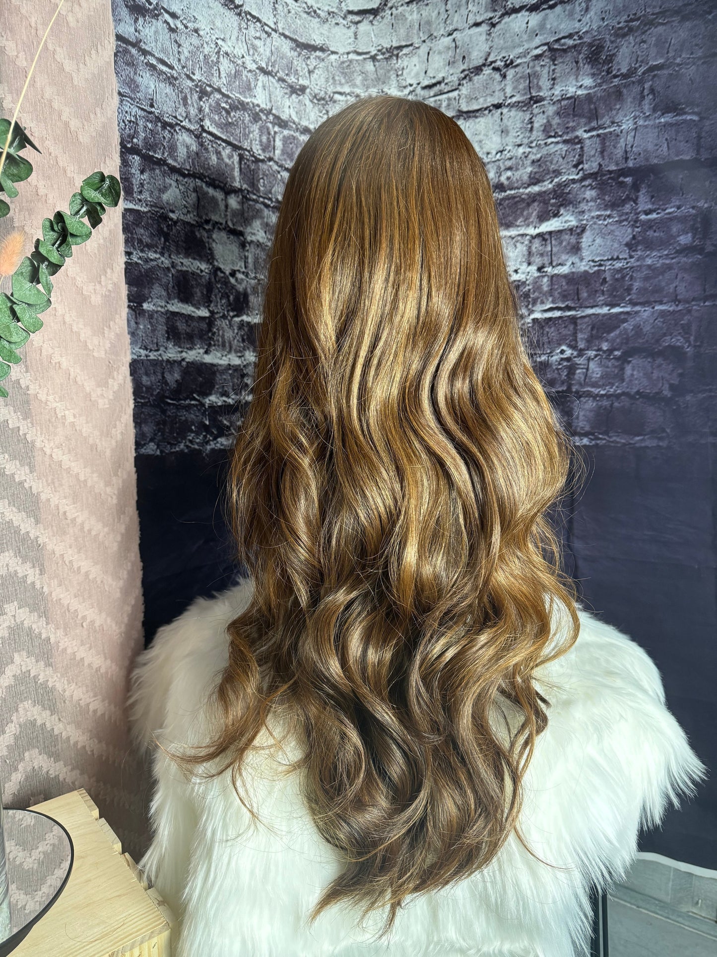 Layla Lace Front Bombshell Old Money Brunette Wig Cool and Warm Color Combo Body Wig Model Vibes