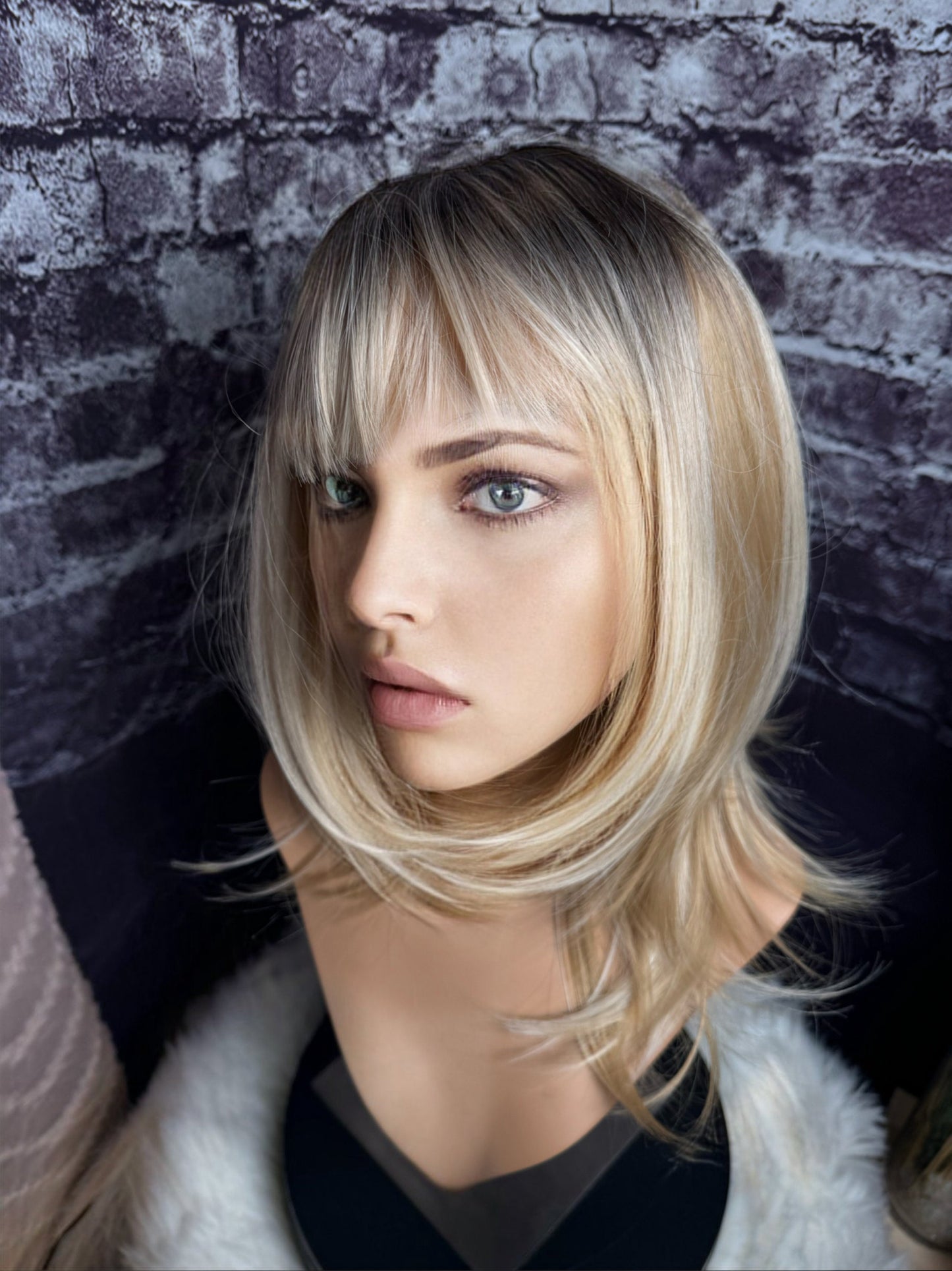 Brandie Blonde Blend Wig With Bangs Subtle Layers and Soft Movement Wig