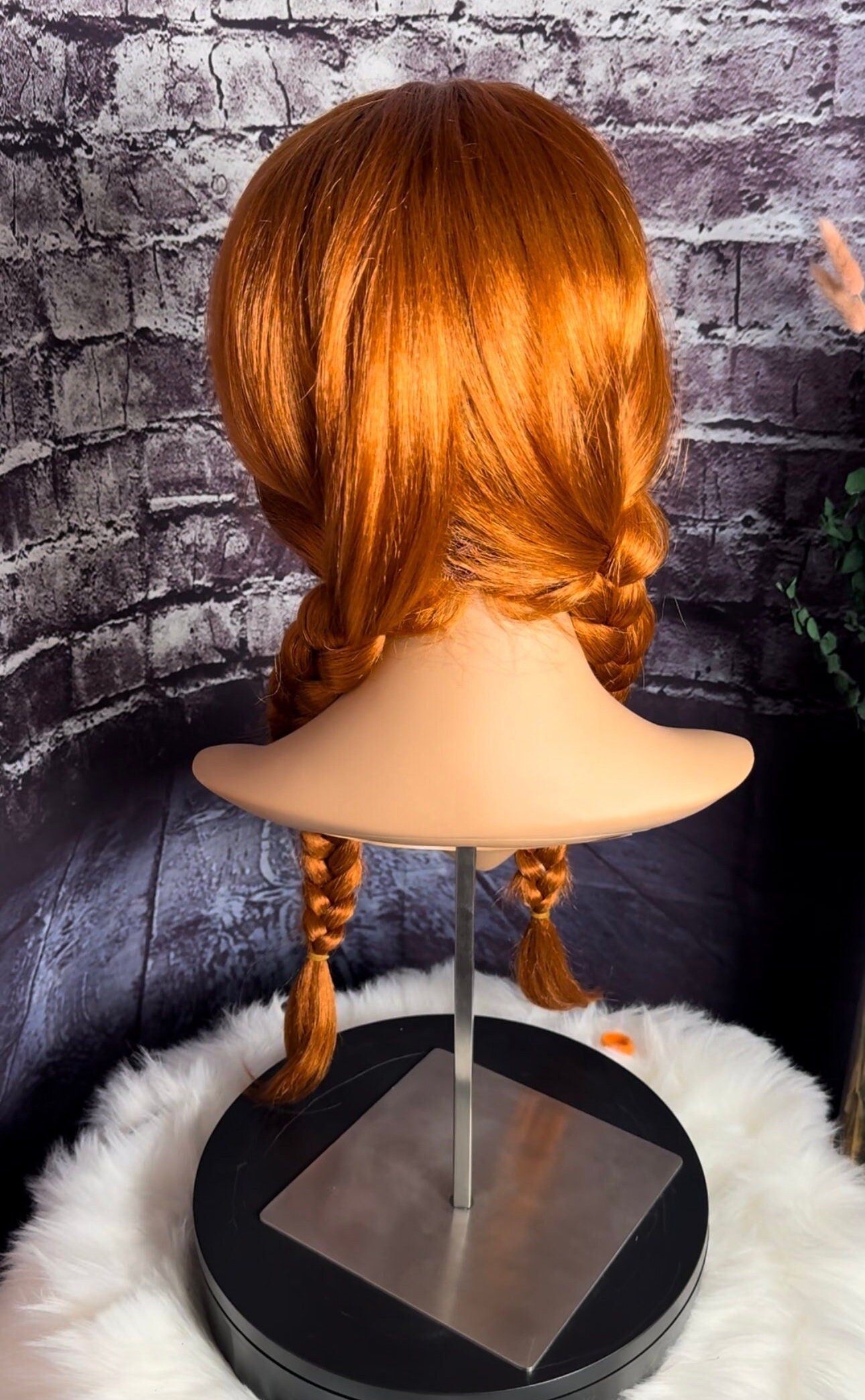 Ultra Anna Deluxe Character Wig Red Braided Wig Pigtail Wig Frozen Ginger Wig With White Streak Ana Elsa