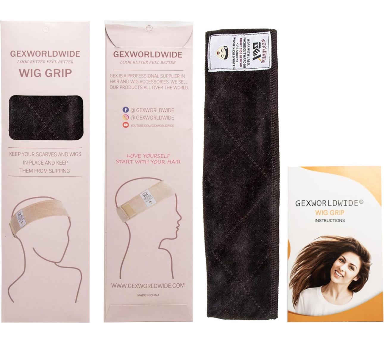 Super Simple Wig Grip Headband GEX Brown Dark Skin Tone Wig Headband Velvet Wig Grip