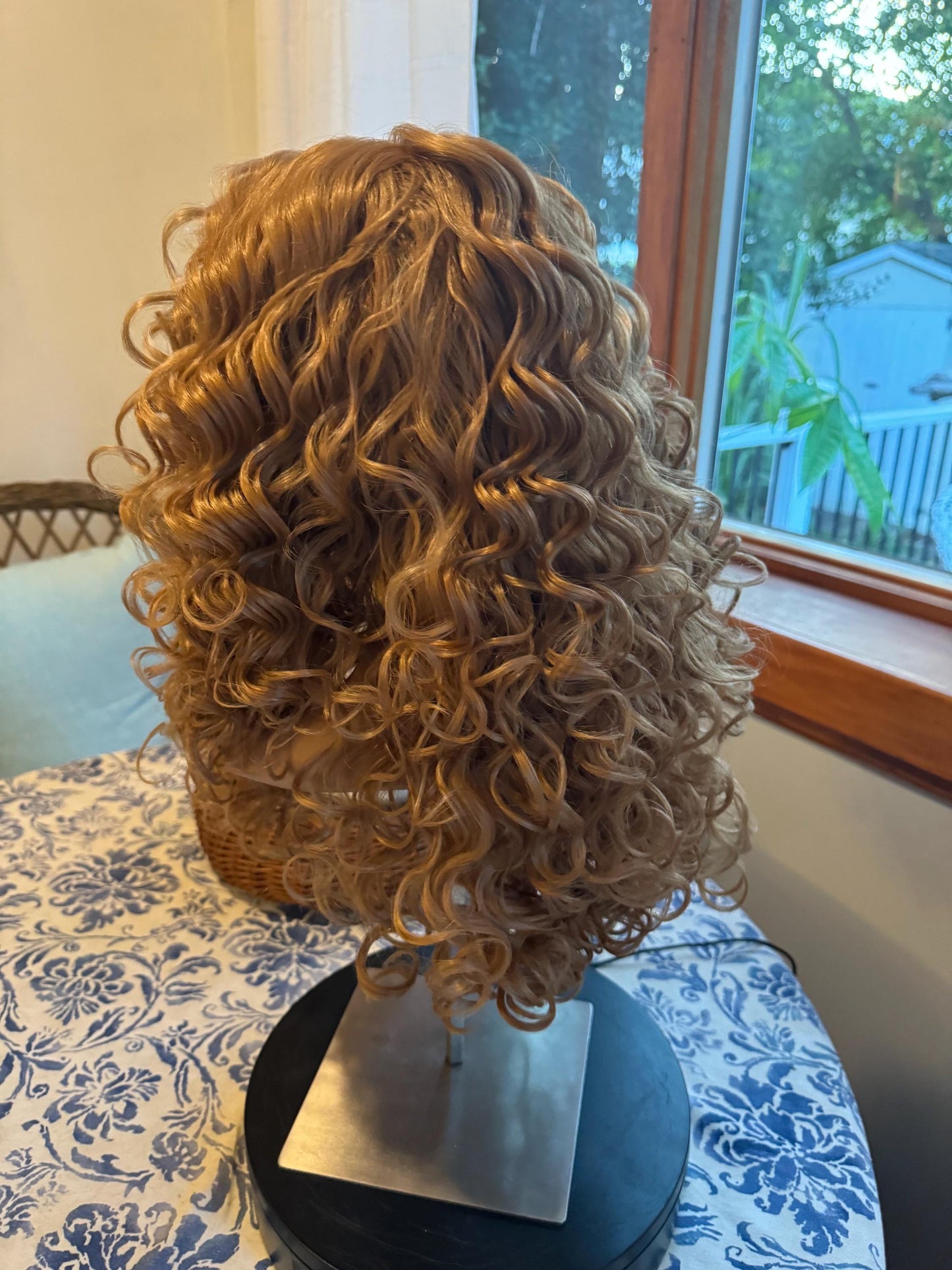 Lisha Soft Strawberry Blonde HD Synthetic Lace Frontal Mono Top Curly Wig Lace Front Wig Hand Tied Wig Lace Wig