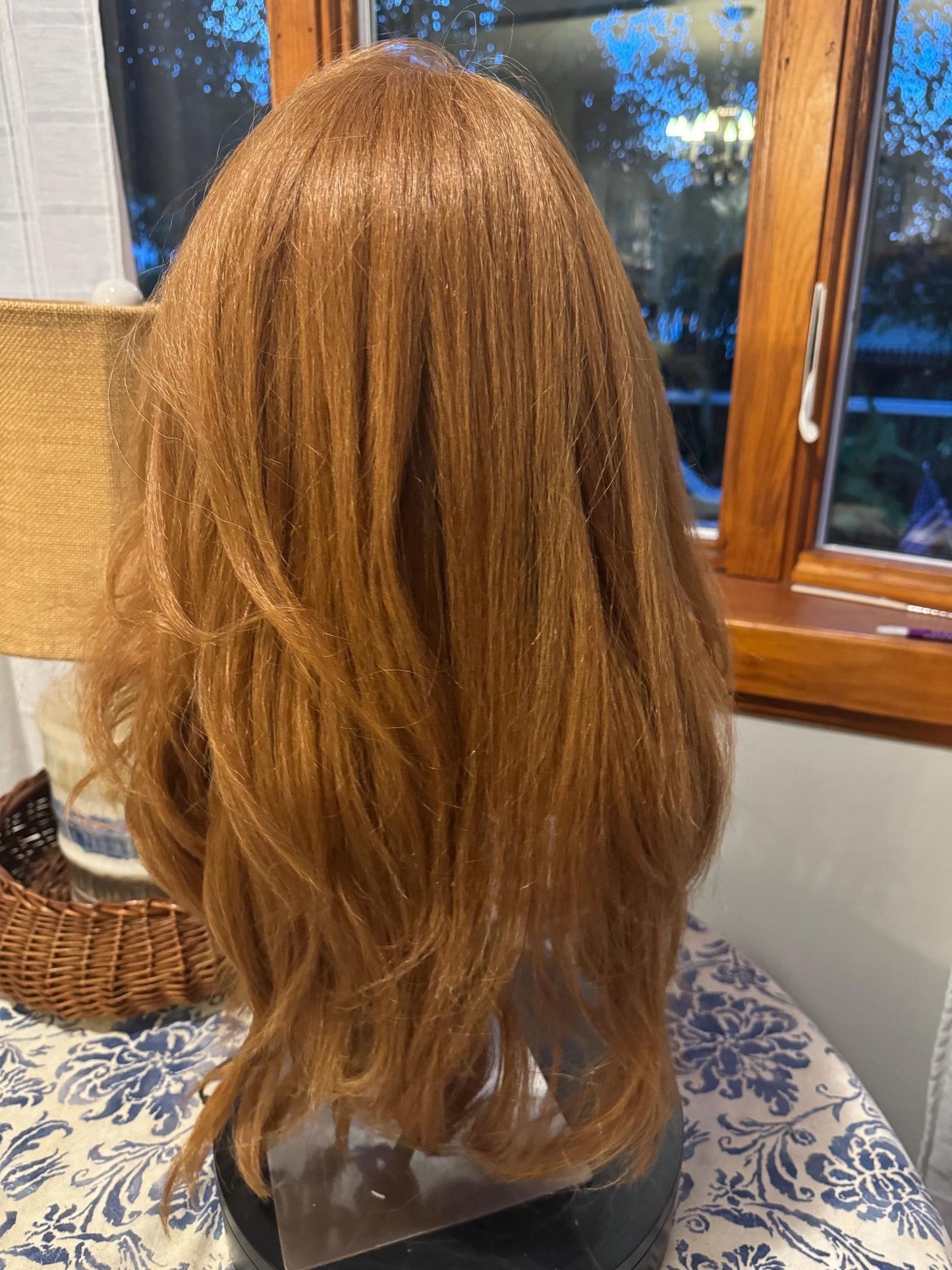 Eleanor Wig Ginger Soft Yaki Wig Lace Frontal Wig Hand Tied Medical Drag Wig Showgirl Burlesque