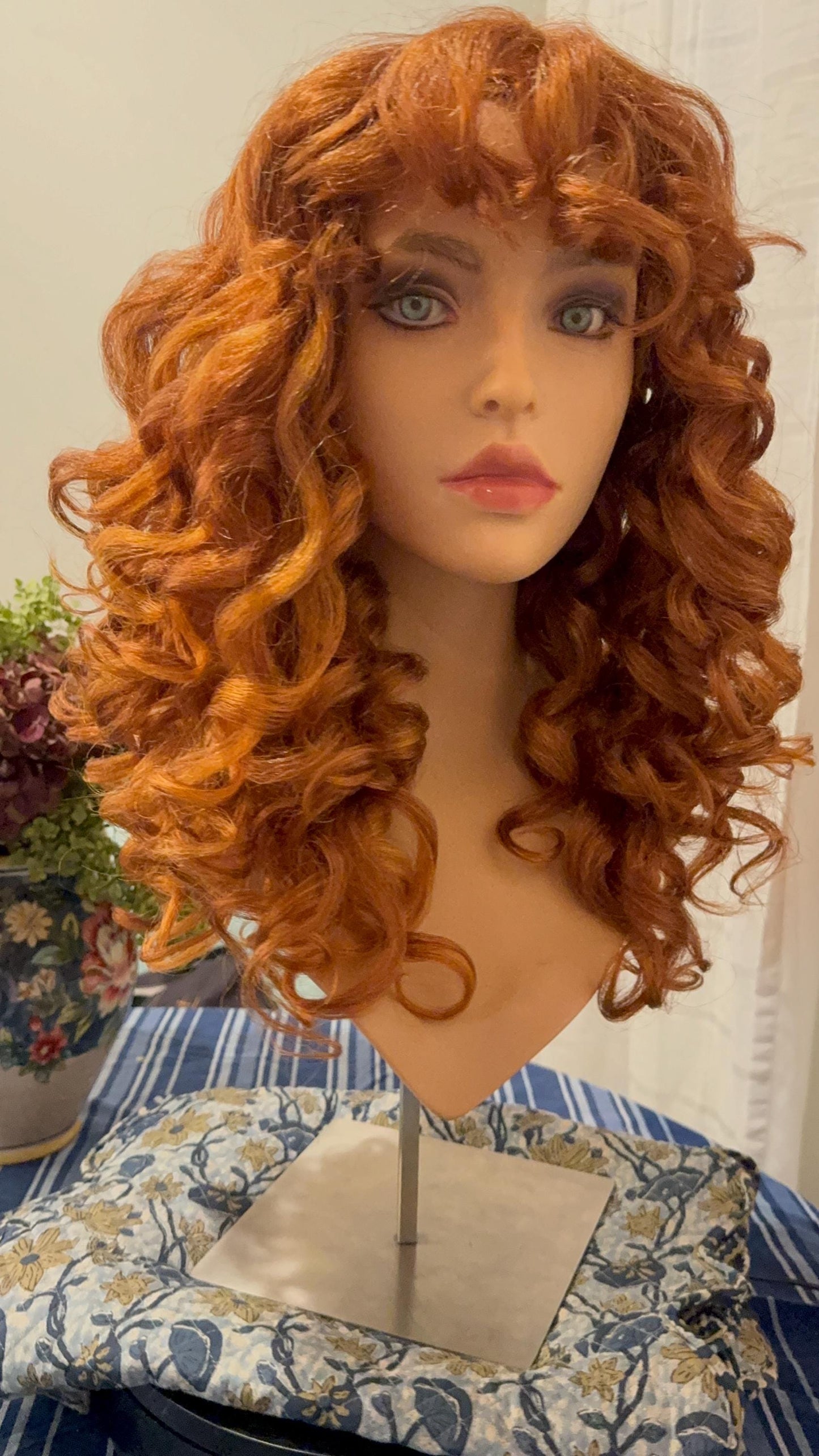 Wessex Wig Bold Ginger Red Auburn Wig Long Wig Corkscrew Curls Wave Curl Hair Loss Everyday Drag Showgirl Burlesque Hair