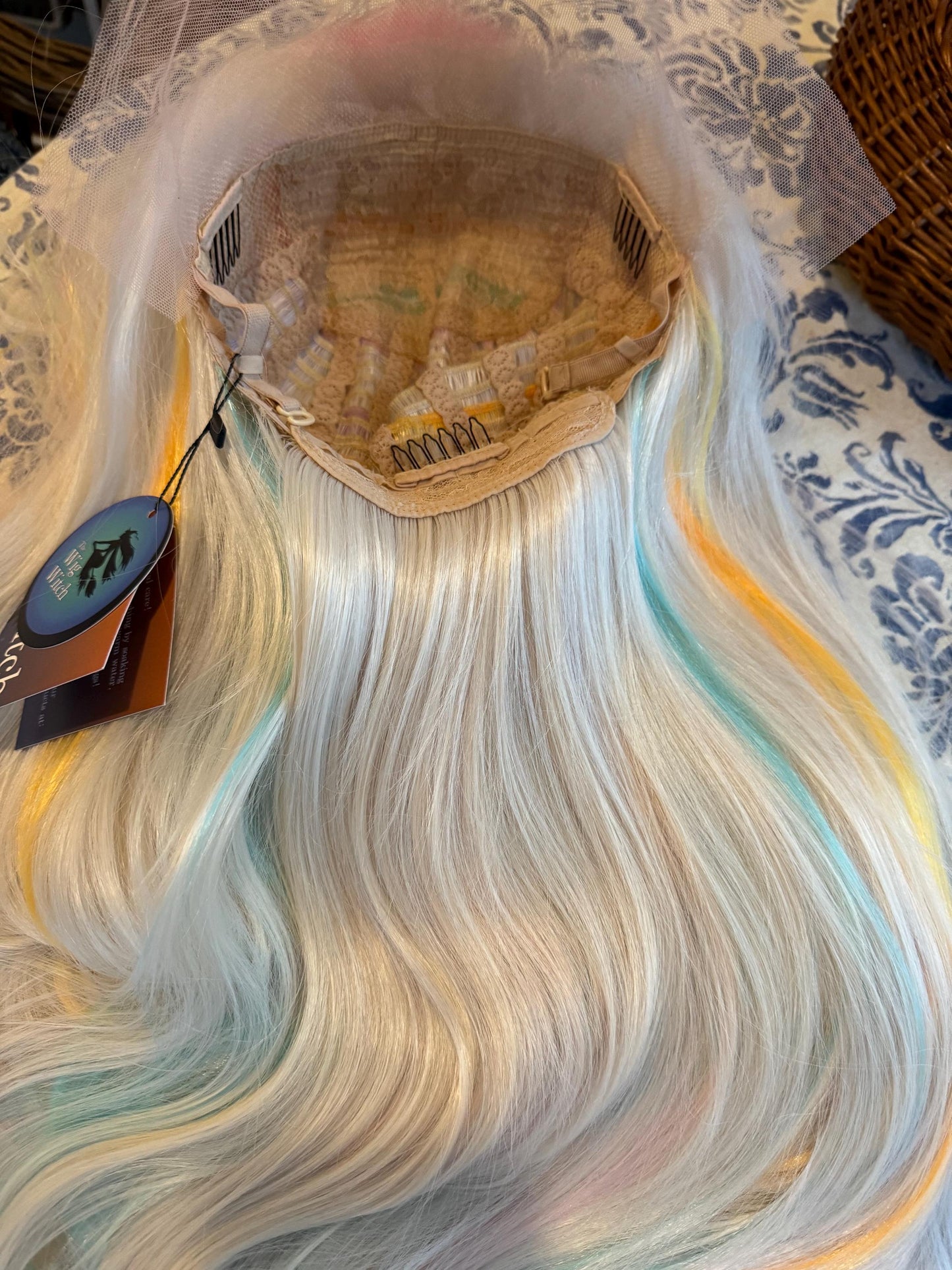 Rainbow Girl Ultra Long 5 Feet Wig Sleek Wig Long Wig White Wig Lace Frontal Free Parting Wig Lace Front Wig Cosplay Theater Showgirl Drag
