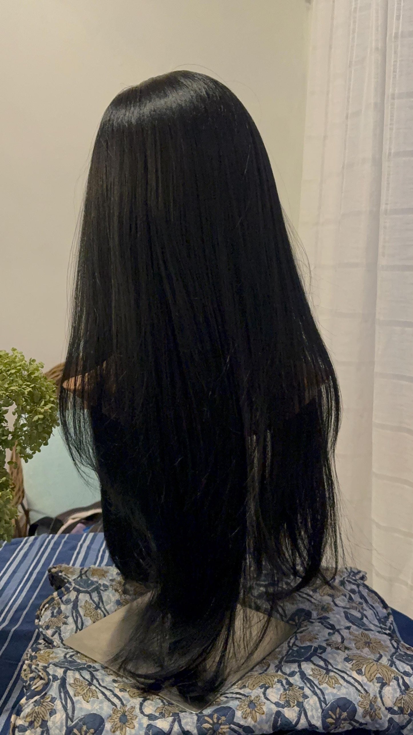 Cher Baby Extra Long Black Straight Layers Wig with Bangs Wig Long Wig Silky Wig
