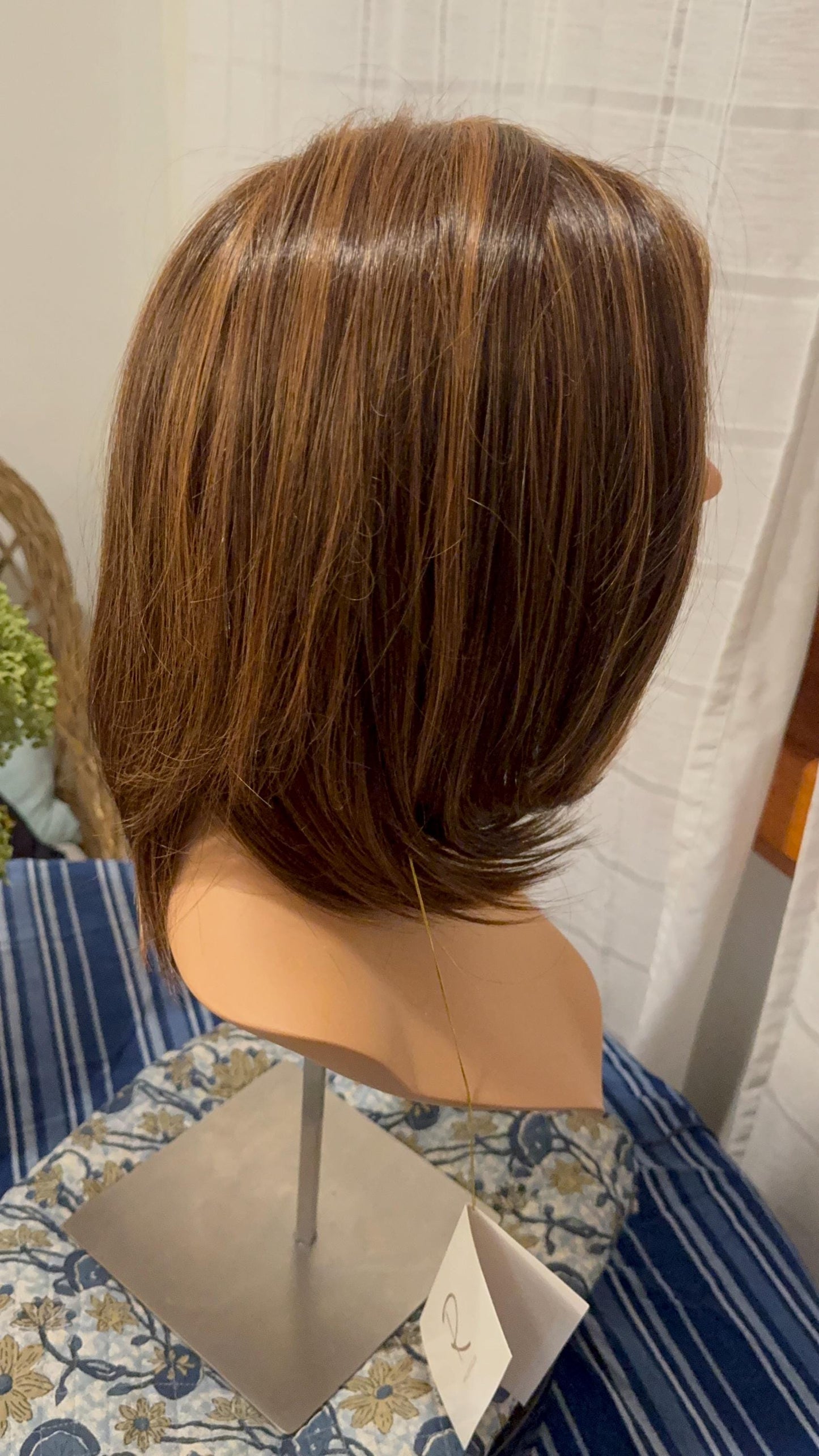 Haute Custom Jon Renau Lace Front Color 6F27 Warm Brown Wig Alopecia Chemotherapy Highlights Wig Hair Loss Wig Short Wig