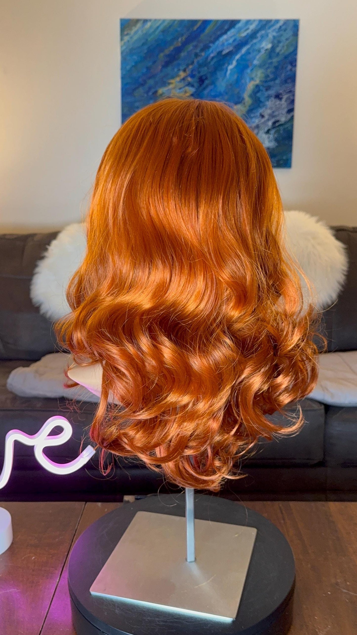 Viva Bright Ginger Wig Short Cut Wig Curly Bob Wig Lace Frontal HD Synthetic Wig The Wig Witch