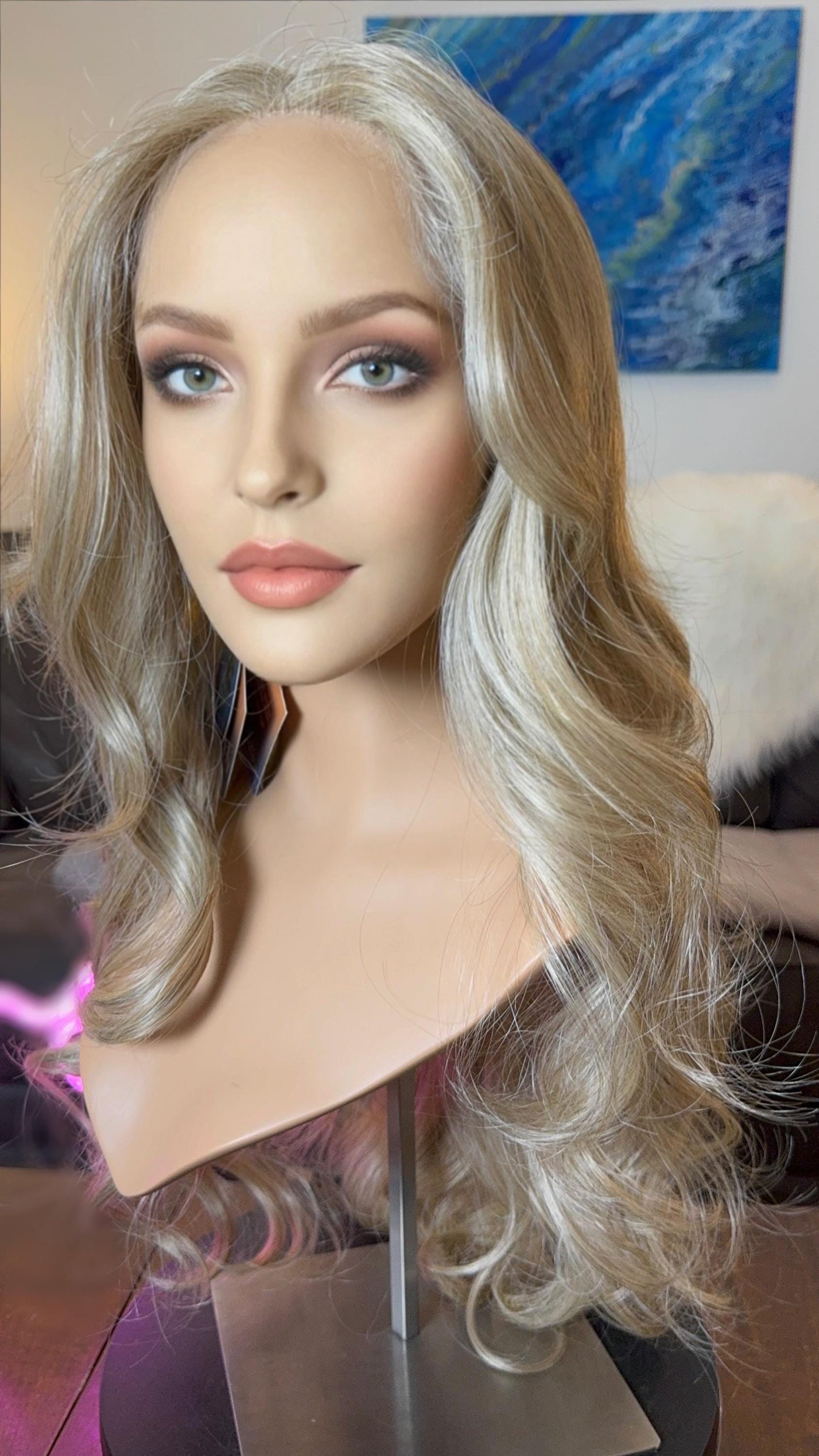 Sugar Swiss Lace Front Wig Sand Blonde Multitonal Synthetic Hand Tied Wig Layers The Wig Witch