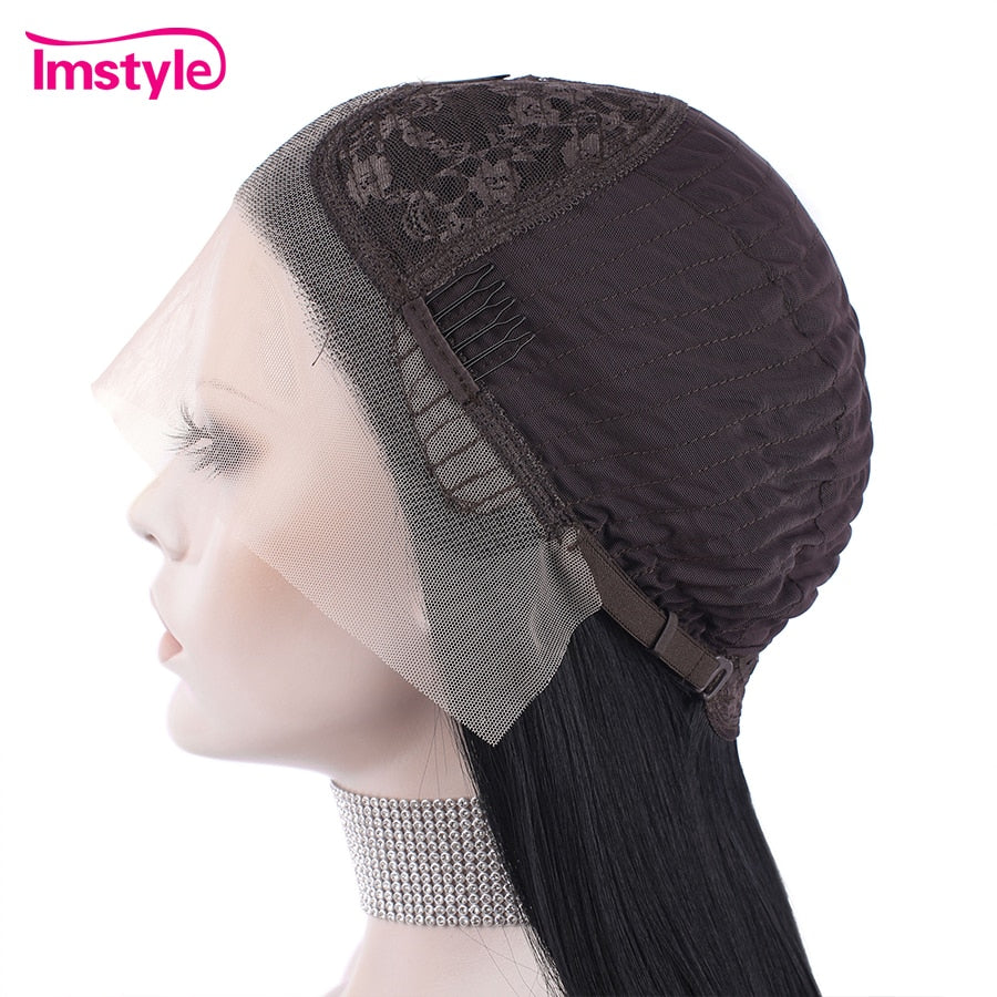Straight Black Wigs Synthetic Lace Front Wig Long Hair Heat Resistant Fiber Green Wigs For Women Daily Cosplay Wig