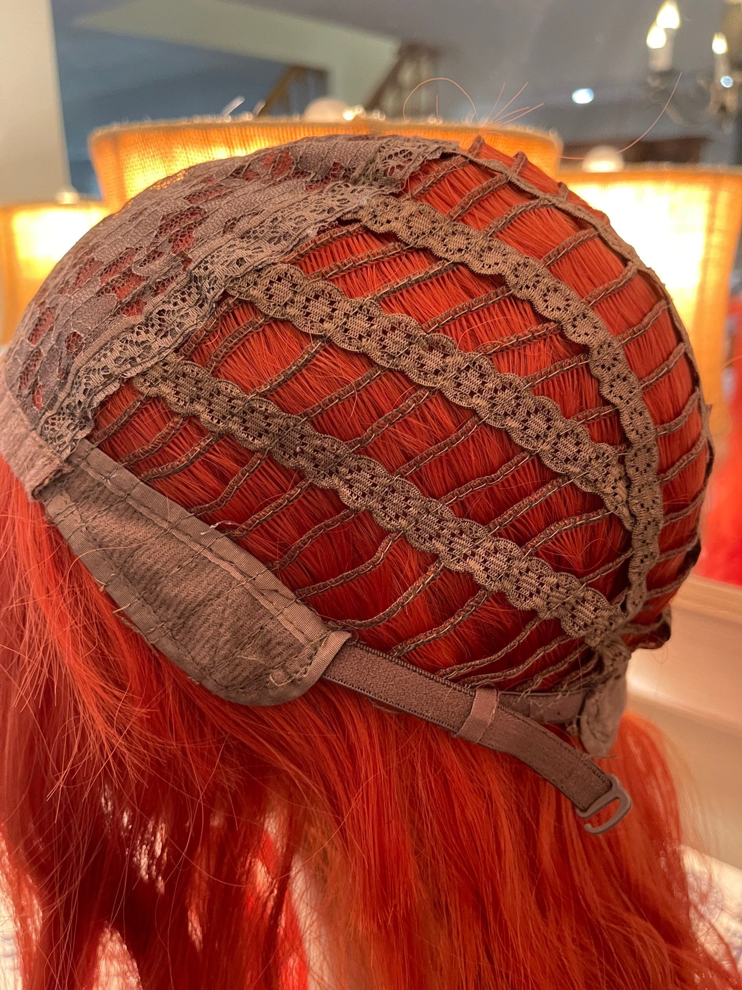 Space Angel Orange Wig Bright Wig Red Wig Bright Auburn Wig Bangs Drag Wig Chemotherapy Alopecia Burlesque Wig Showgirl