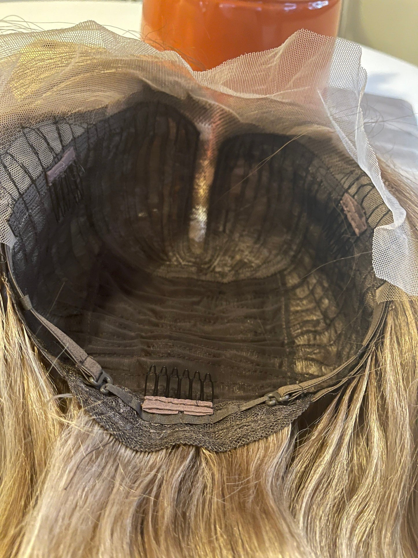 Cirice Money Piece Highlights Money Piece Wig Brown Black Blonde Wig Ombré Wig Blonde Wig Loose Curl Hand Tied Lace-front Wig Chemo Alopecia