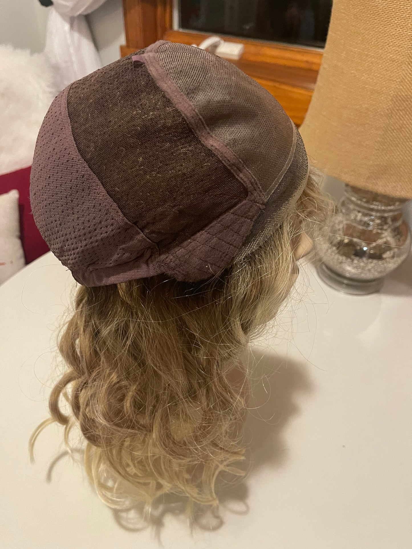 Sarah Jon Renau Wig Custom Blonde Rooted 100% Hand Tied Cap Premium Wig Medium Light Blonde Highlighted Wig Color 27613s8 Shaded Sun