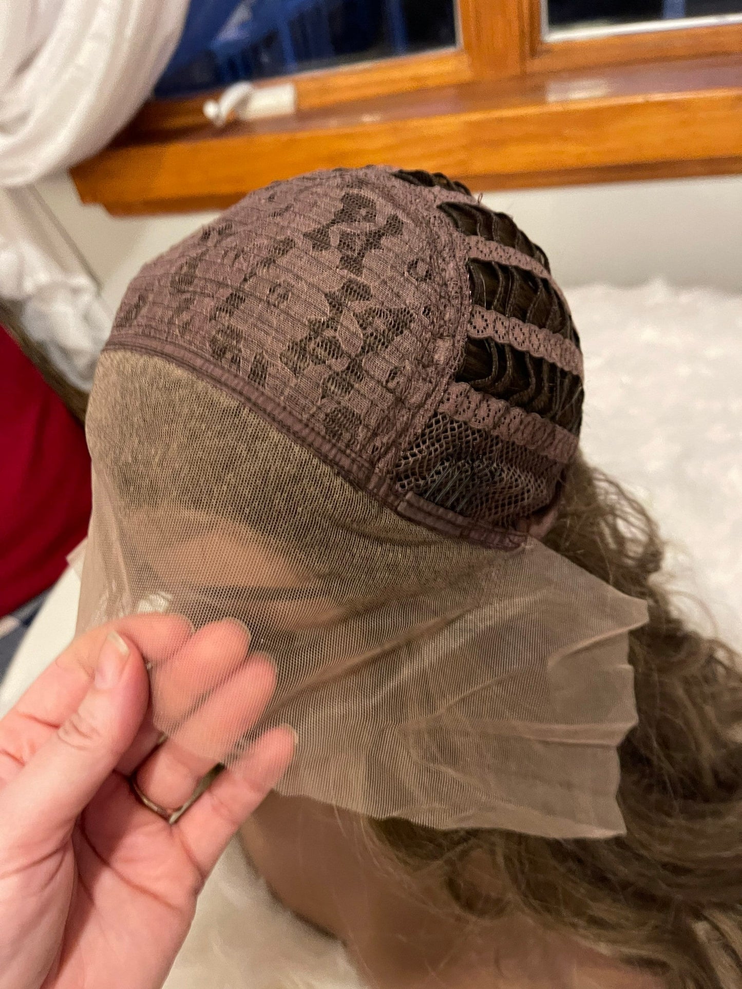 Waverly High Low Blonde Wig Lightly Rooted Ombré Wig Blonde Wig Loose Curl Hand Tied Lace-frontal Wig Chemo Alopecia Custom Wig