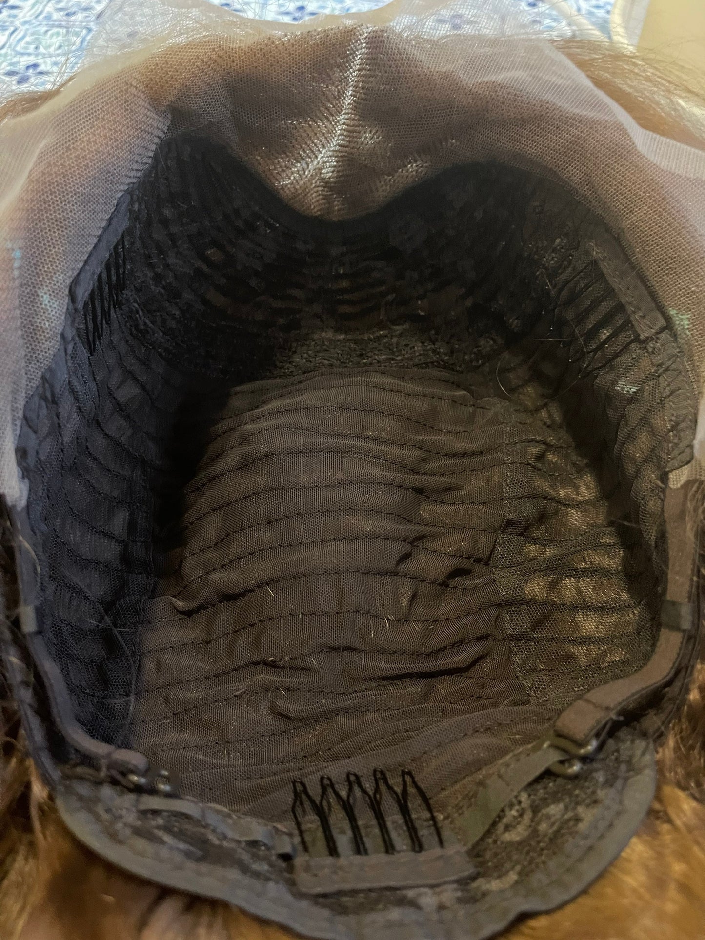 Tousled Angel Curly Wig Lace Front Wig With HD Lace Parting Curly Shoulder Length Chesnut Brown HD Synthetic Alopecia Chemo Wig