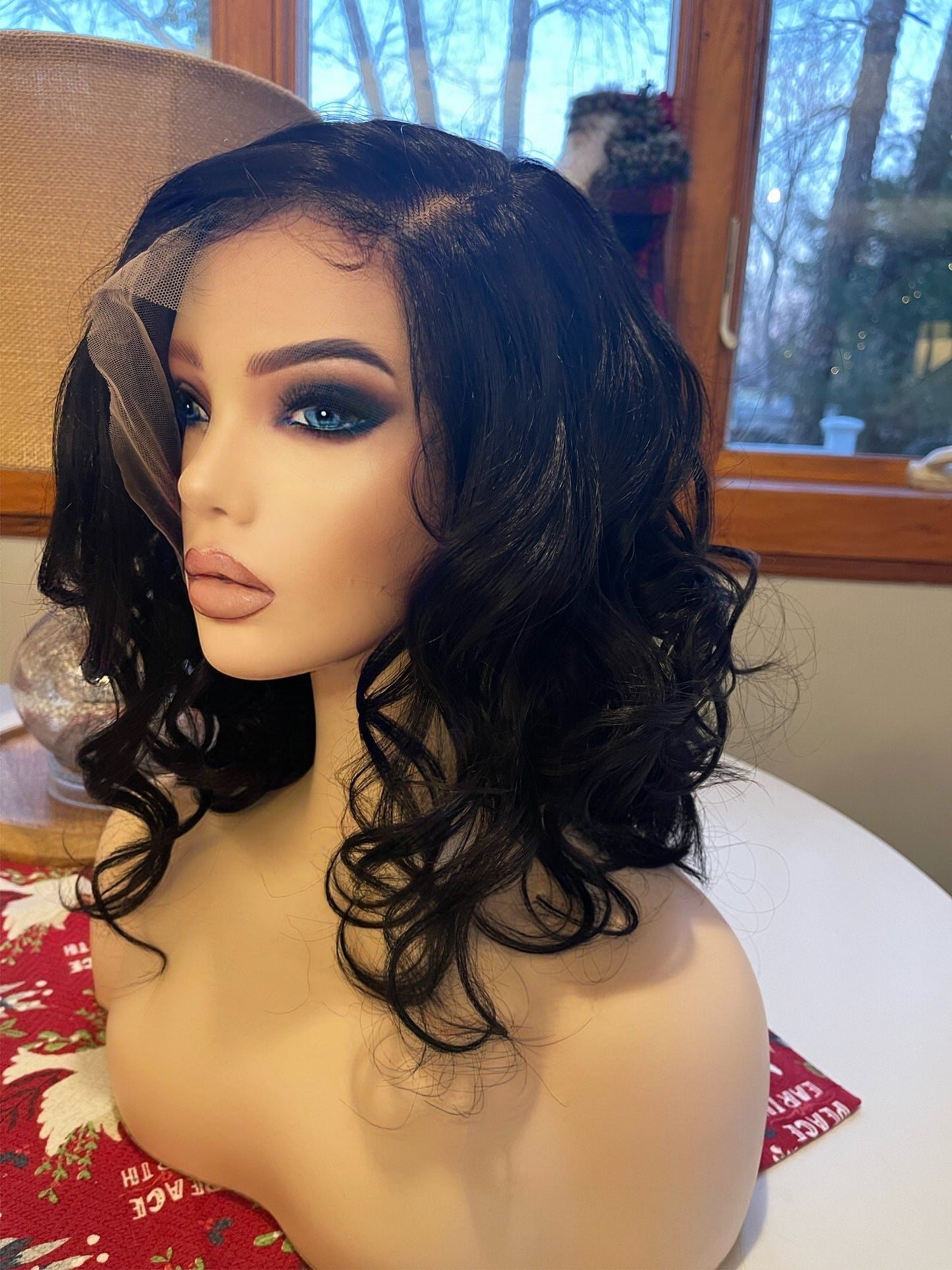 Stacey Beautiful Bob Wig Lace Front Wig Dark Brown Wig Straight Wig Alopecia Chemo Wig Cool Light Hand Tied Lace Wig