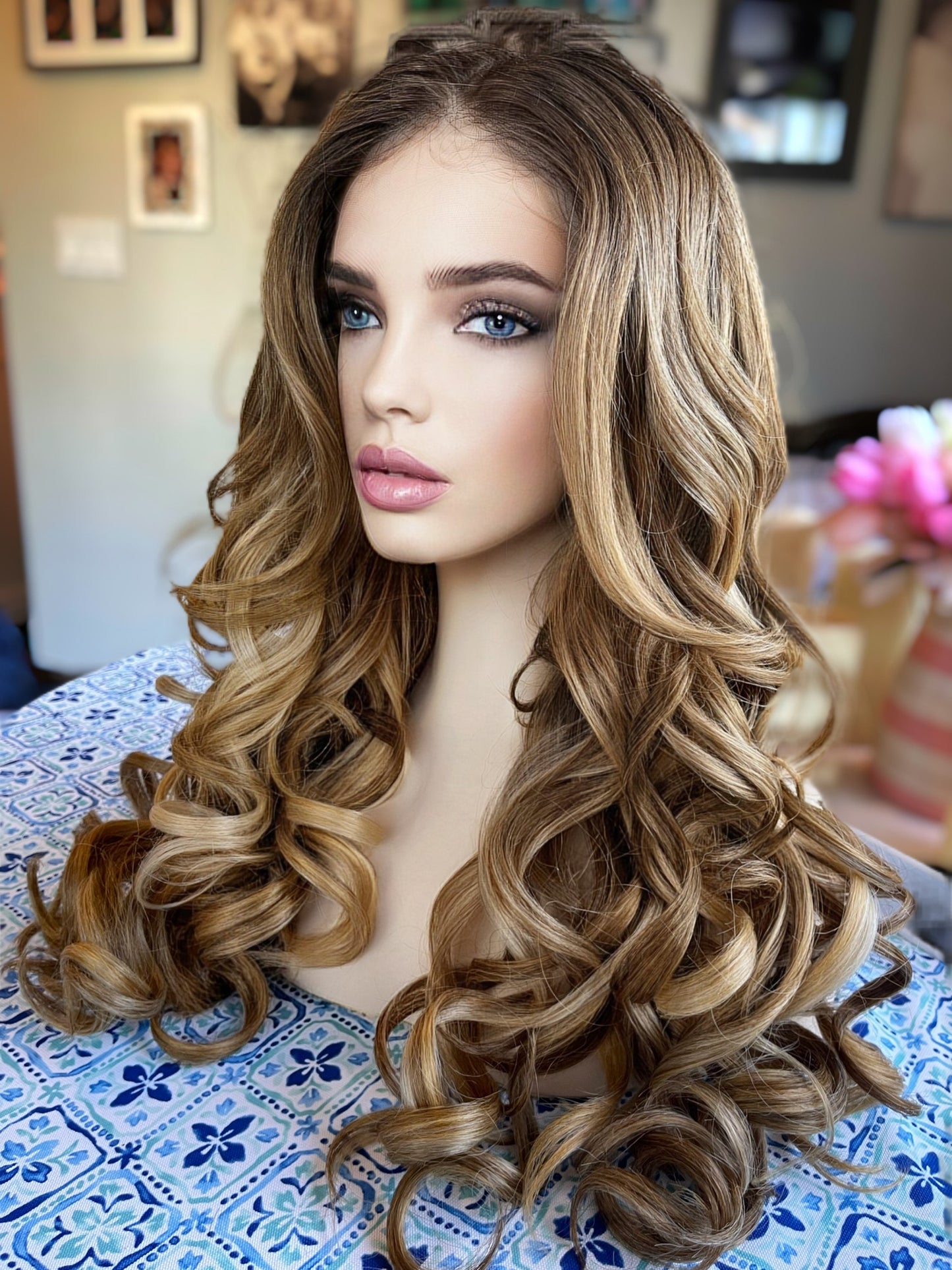 Vana Caramel Lush Crème Brûlée Wig Lace Front Wig Blonde Wig Human Blend Wig Most Natural Looking Synthetic Wig