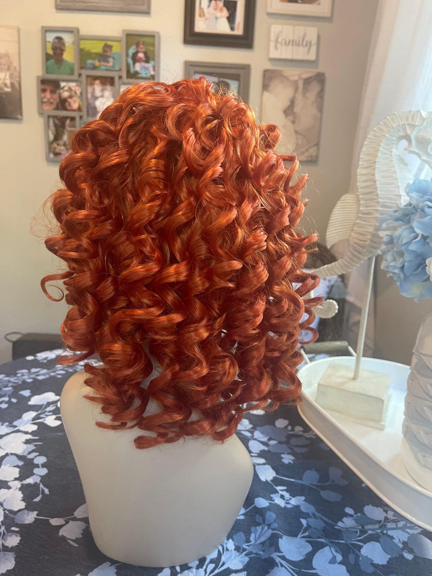 Carrot Top Mad Hatter Copper Doll Curly Wig Standard Cap Wig Dance Wig Costume Wig Chemotherapy Alopecia Cosplay Wig