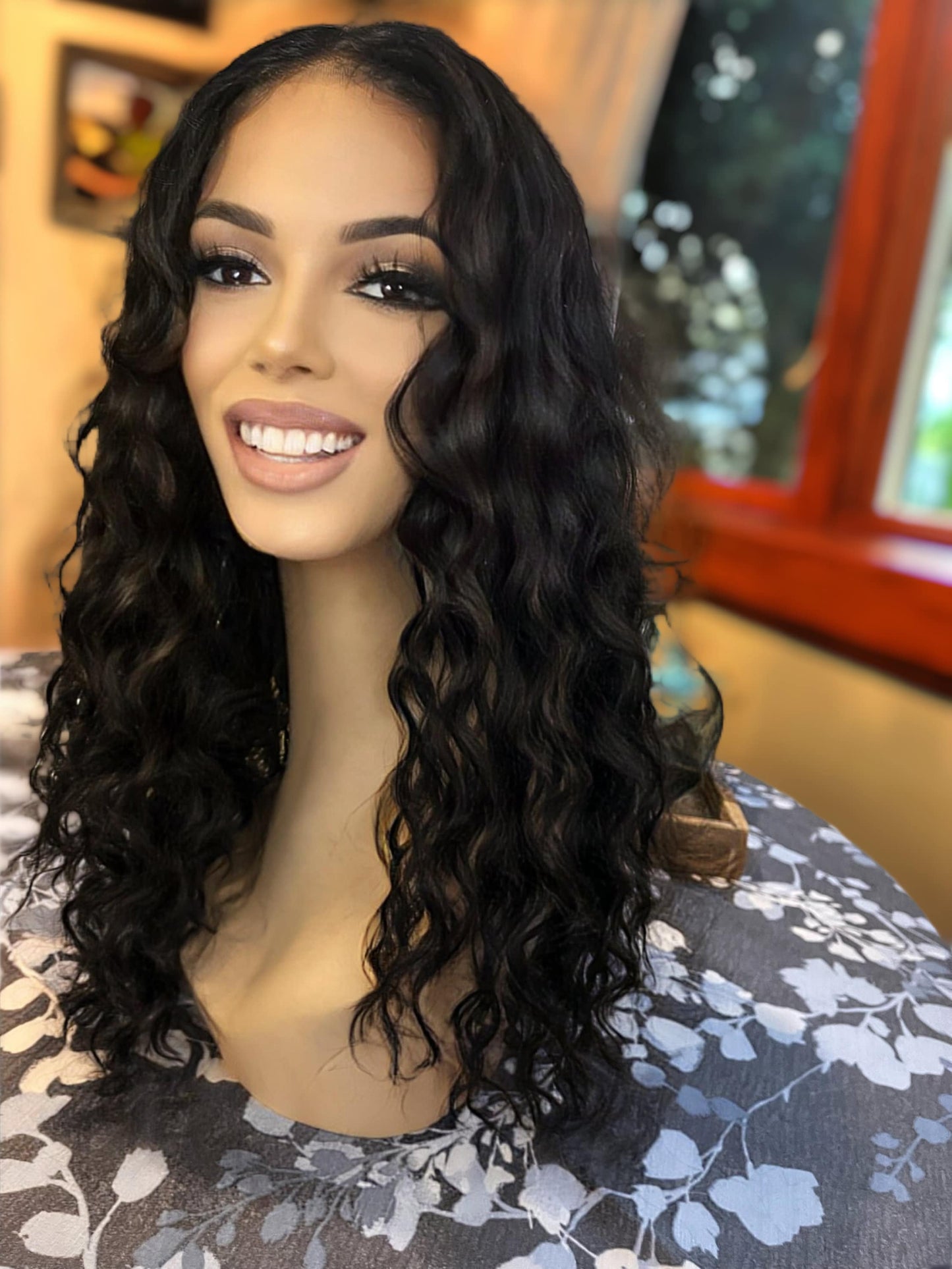 Hayla HD Lace Front Black Wig Spiral Wig Long Layers Wig Human Blend Hair