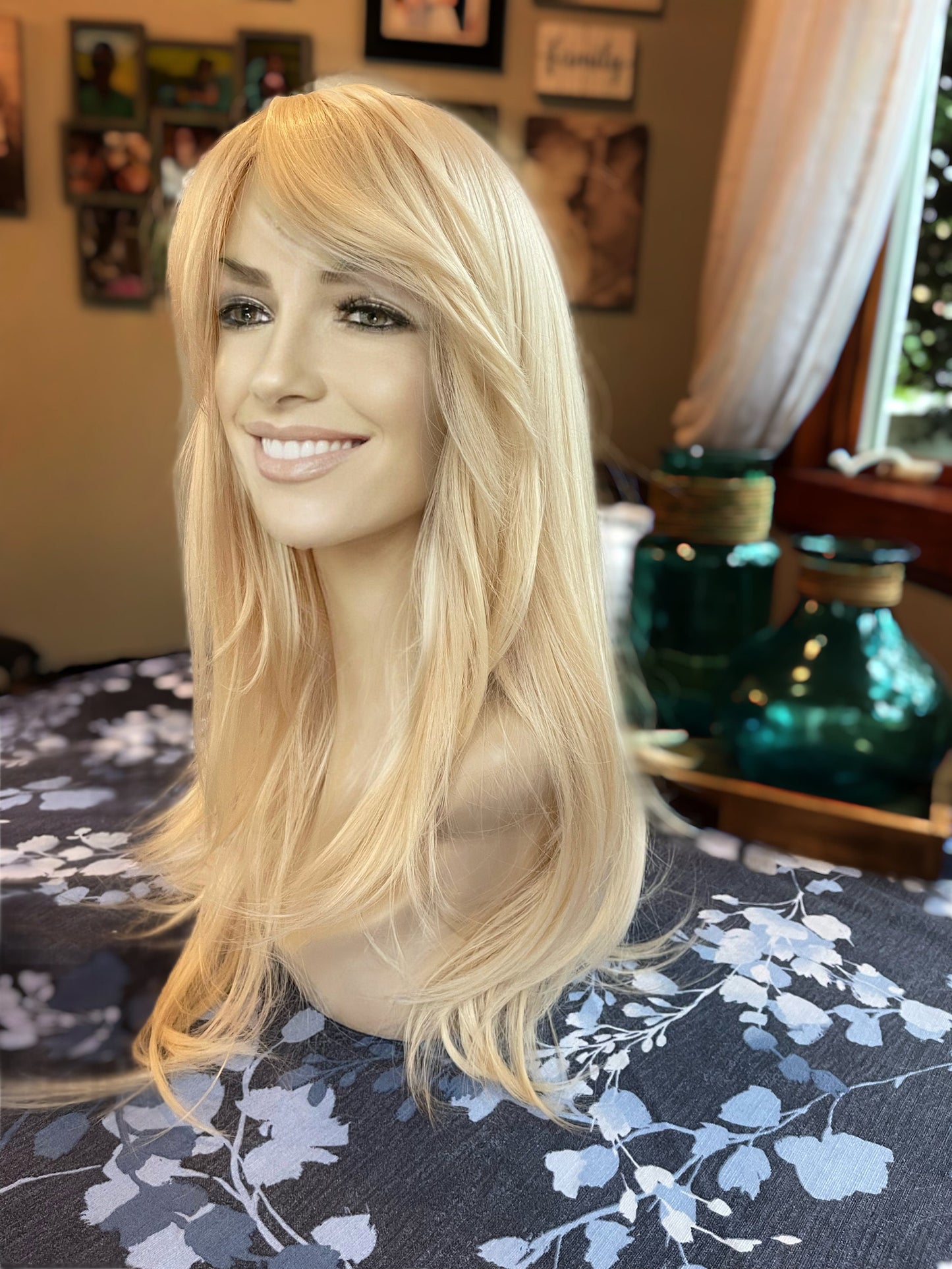 Clarissa Layered Butterfly Bangs Cut Wig Light Blonde Barbie Blonde Natural Light Blonde