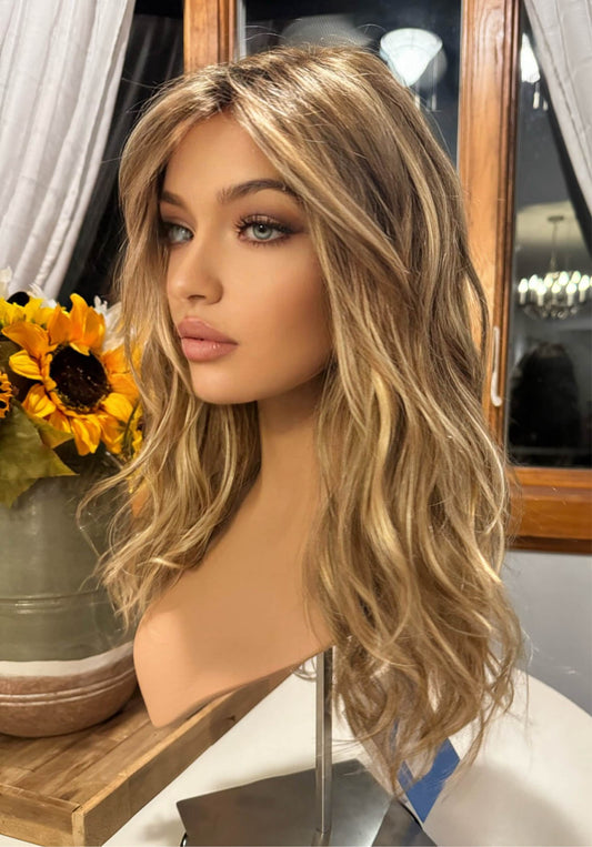 Verona Custom Estetica Wig Alopecia Chemotherapy Lots of Layers Side Bangs Highlights RTH6/28 Wig Hair Loss Wig Short Wig