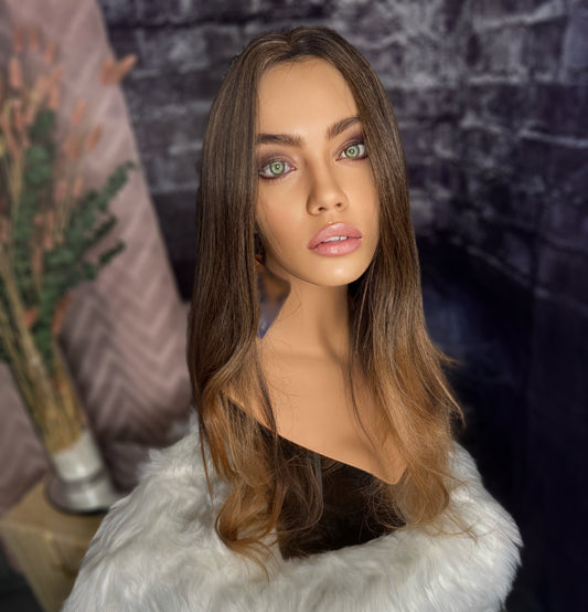 Layla Lace Front Bombshell Old Money Brunette Wig Cool and Warm Color Combo  Body Wig Model Vibes