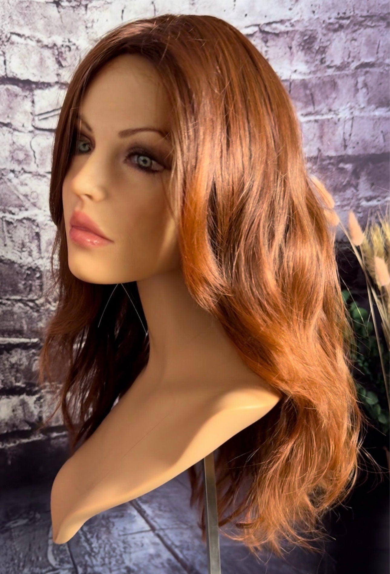 Ardent Foxy Red Butterfly Bang Wig No Lace Standard Cap Subtle Layers and Tones Wig