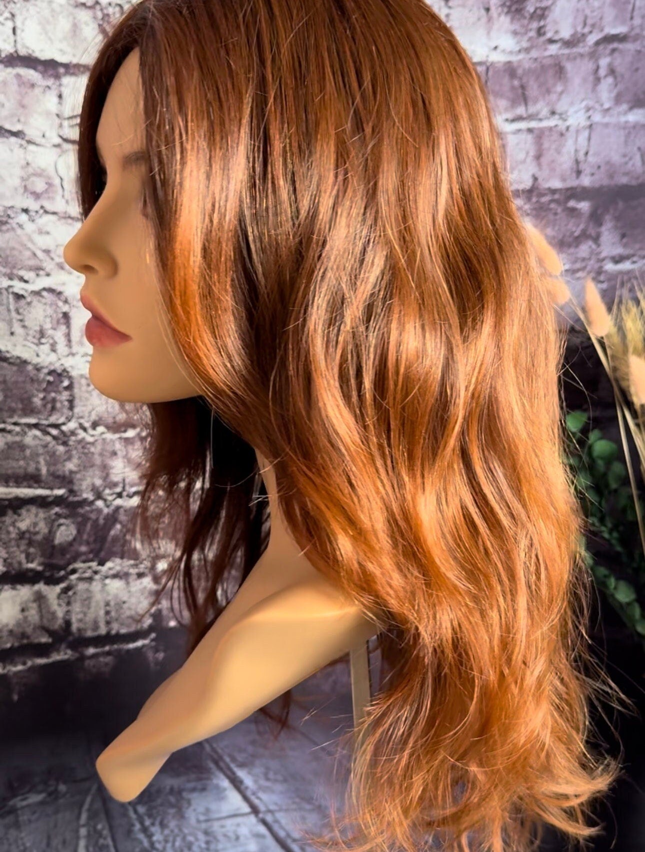 Ardent Foxy Red Butterfly Bang Wig No Lace Standard Cap Subtle Layers and Tones Wig