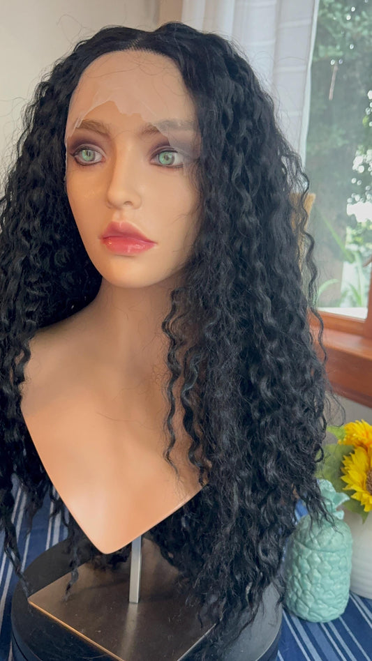 Charli xcx Wig Black Curly Wig Brat Wig Black Wig Realistic Wig Lace Front Center Parting Wig Lace Front Wig Casual Wig Brat Wig