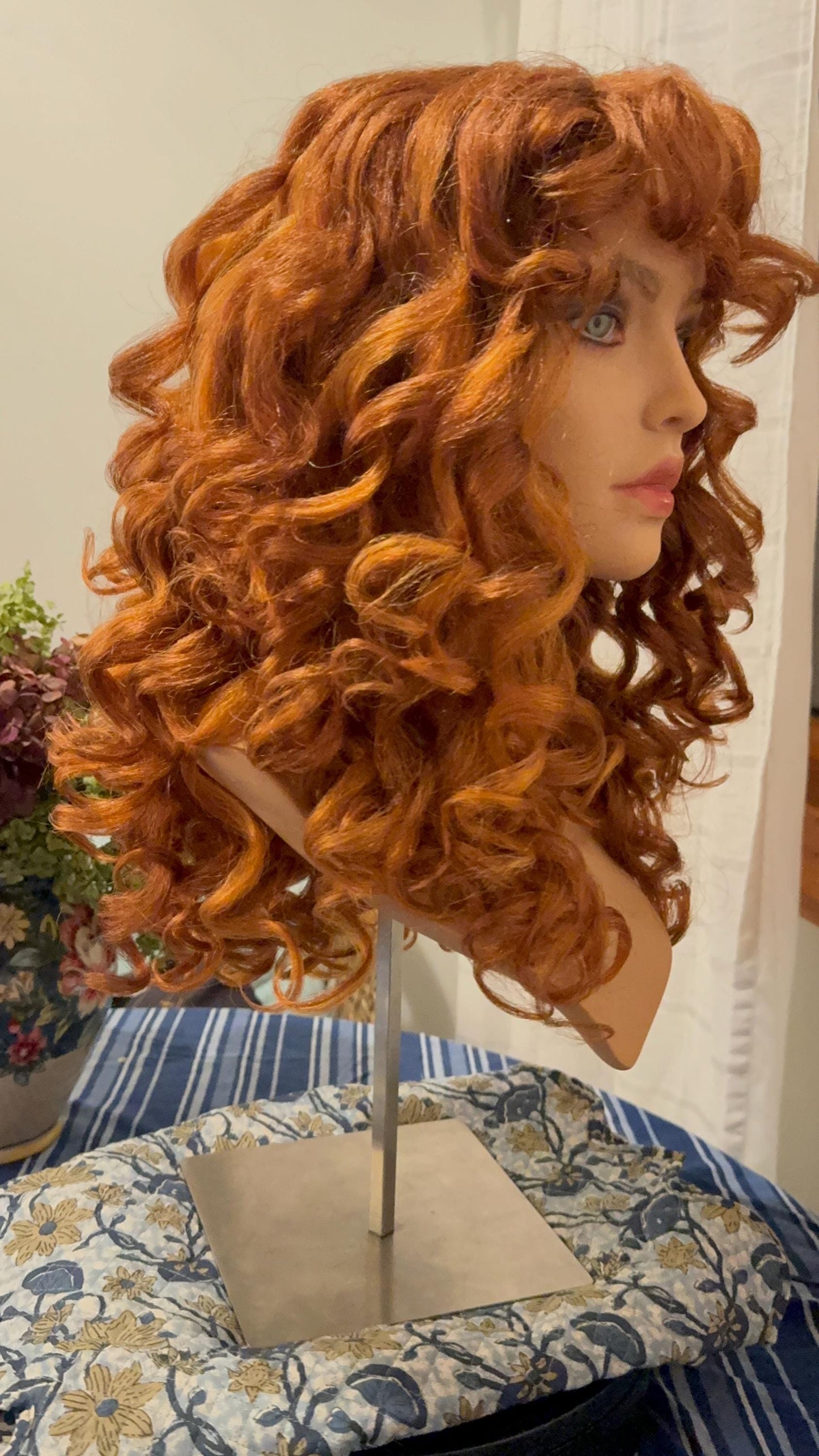 Wessex Wig Bold Ginger Red Auburn Wig Long Wig Corkscrew Curls Wave Curl Hair Loss Everyday Drag Showgirl Burlesque Hair