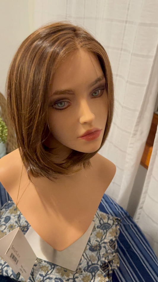 Haute Custom Jon Renau Lace Front Color 6F27 Warm Brown Wig Alopecia Chemotherapy Highlights Wig Hair Loss Wig Short Wig