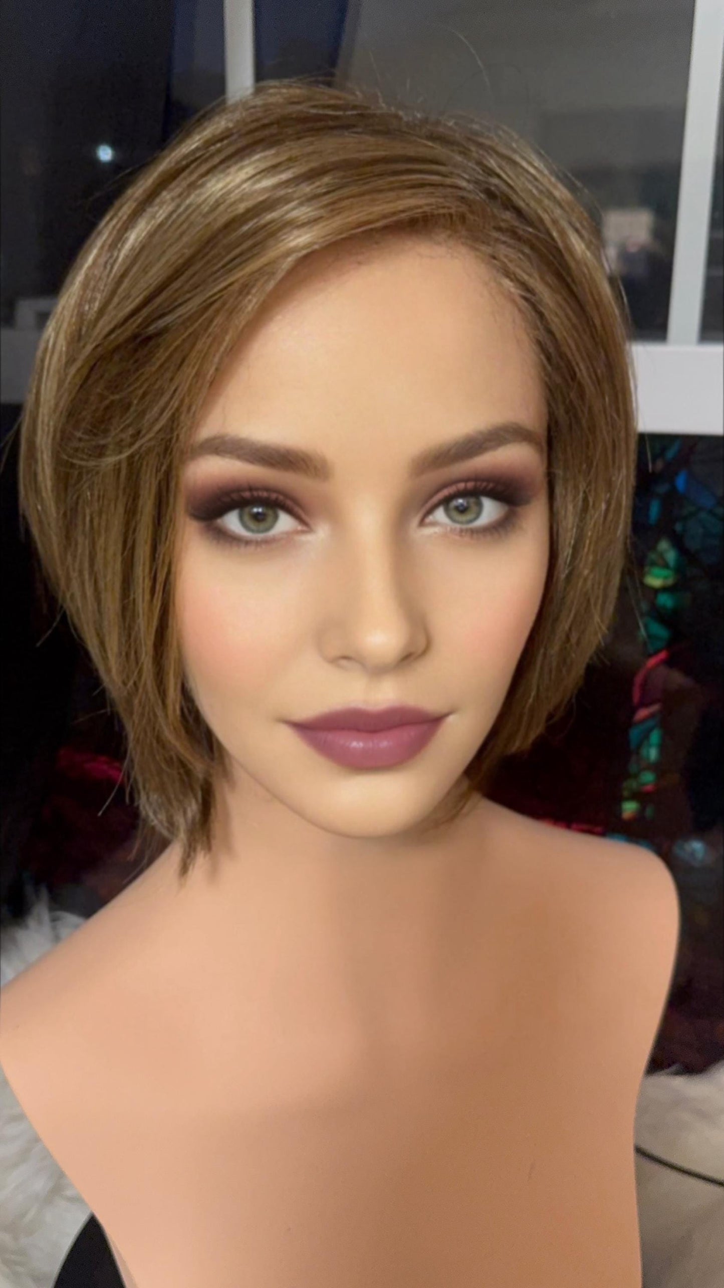 Deena Estetica Lace Front Line Light and Airy Wig Caramel Kiss Golden Brown Highlights Wig Hand Tied Wig The Wig Witch Wigs