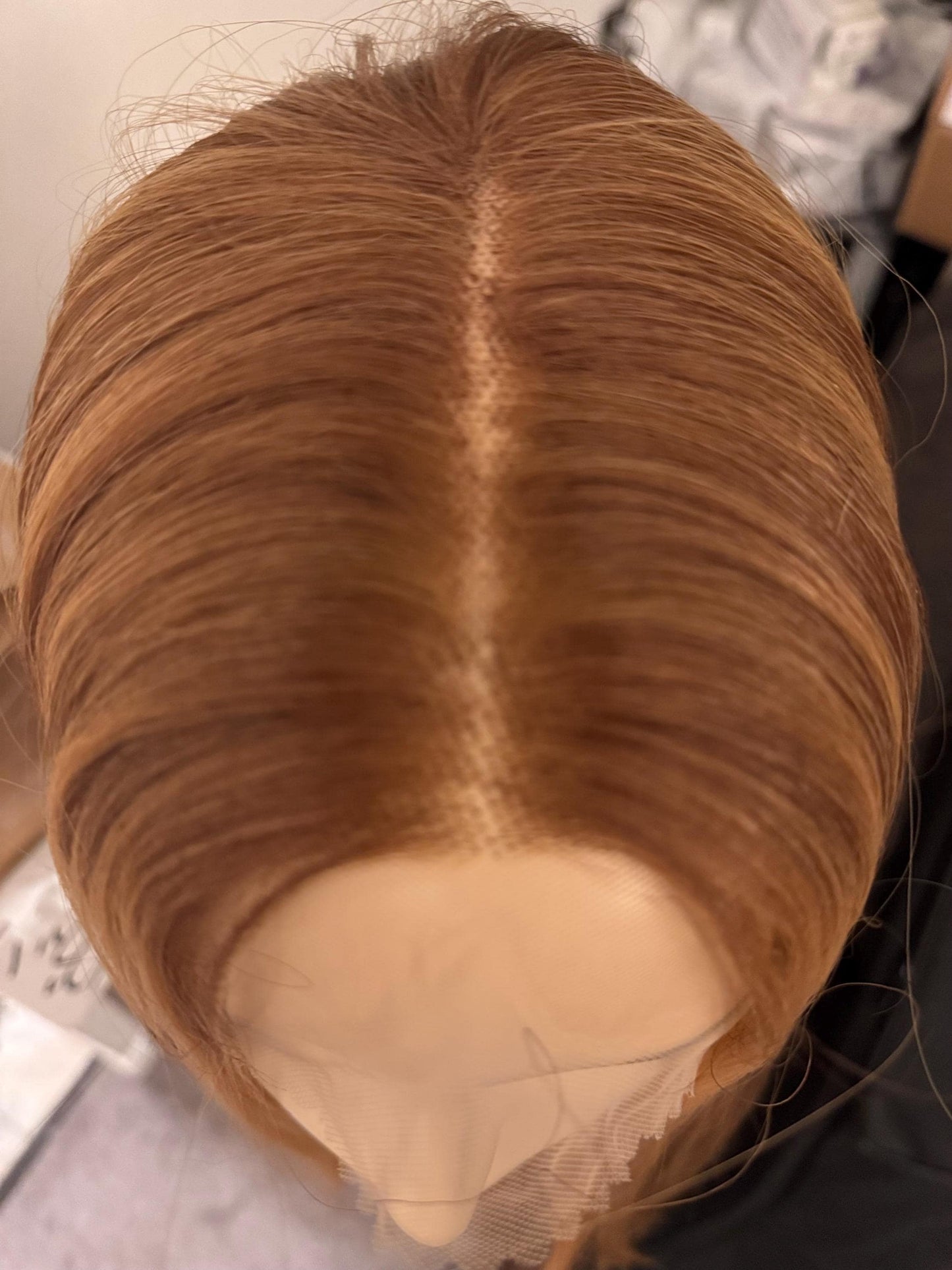 Nera Honey Ginger Straight Center Parting Natural Lace Front Wig Natural Warm Strawberry Blonde Combo Highlighted Wig The Wig Witch Wigs