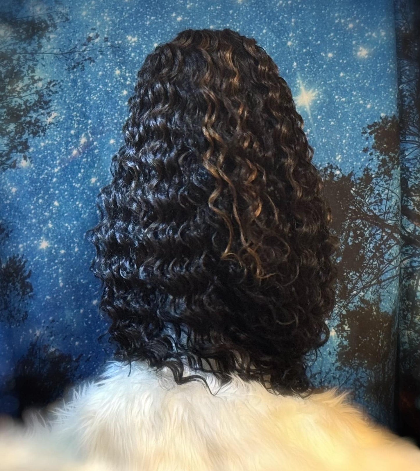 Envoire Wig Rich Brown Highlight Spiral Curly HD Synthetic Blend Wig Realistic Full Body Lace Front Center Parting Wig The Wig Witch Wigs