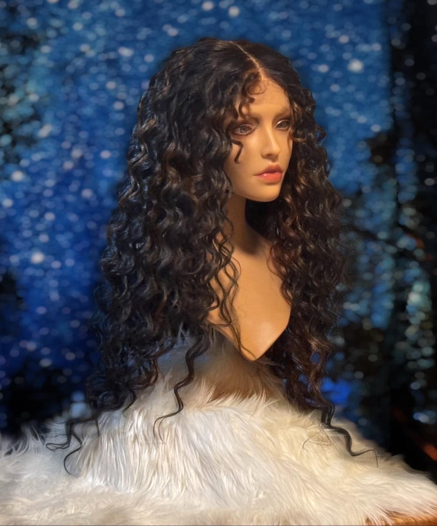 Envoire Wig Rich Brown Highlight Spiral Curly HD Synthetic Blend Wig Realistic Full Body Lace Front Center Parting Wig The Wig Witch Wigs