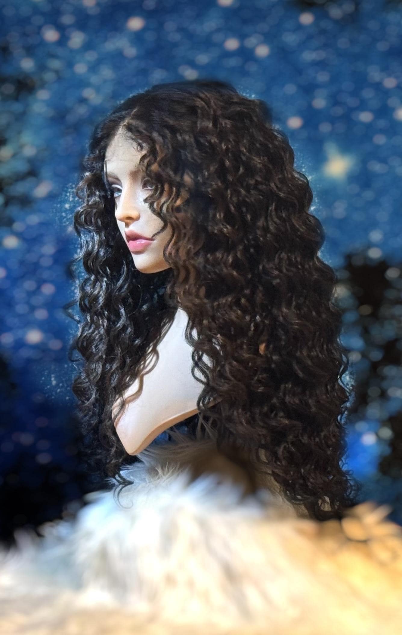 Envoire Wig Rich Brown Highlight Spiral Curly HD Synthetic Blend Wig Realistic Full Body Lace Front Center Parting Wig The Wig Witch Wigs