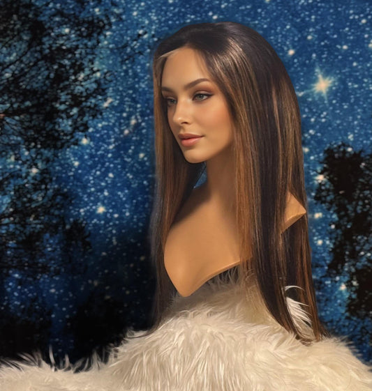 Letsilena Highlights Soft Black Honey Blonde MicroLace 100% Human Hair 13x6 The Wig Witch