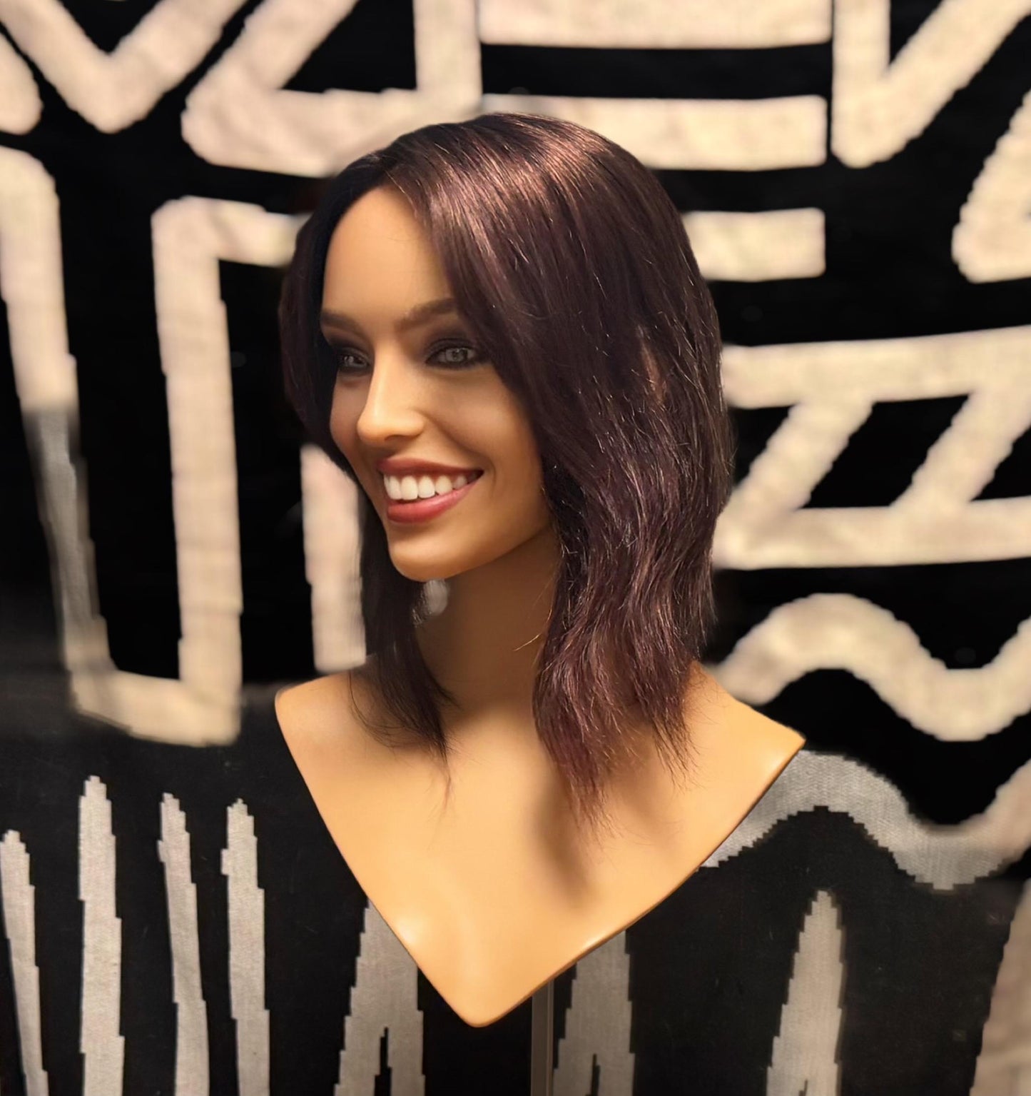 Freidette Reddish Brown Slight Root Melt Light Density Topper 100% Human Hair Topper 14”  Silk Top Parting Topper The Wig Witch