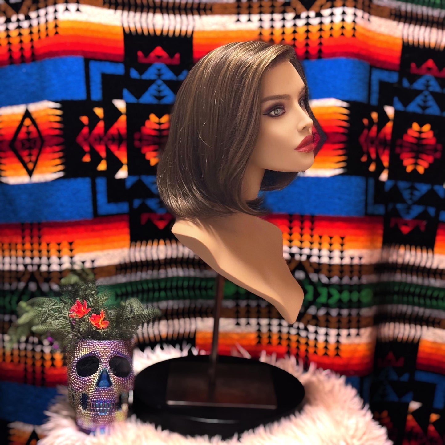 Jamison Custom Estetica Designs Lace Front Color R638H Warm Brown Wig Medical Highlights Wig Bob The Wig Witch