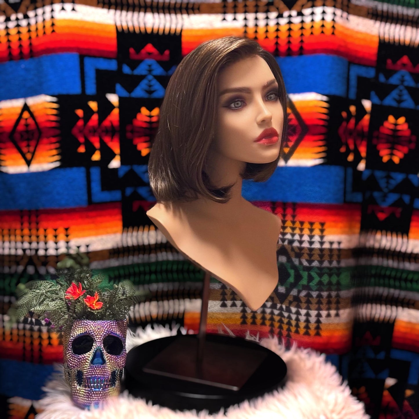 Jamison Custom Estetica Designs Lace Front Color R638H Warm Brown Wig Medical Highlights Wig Bob The Wig Witch