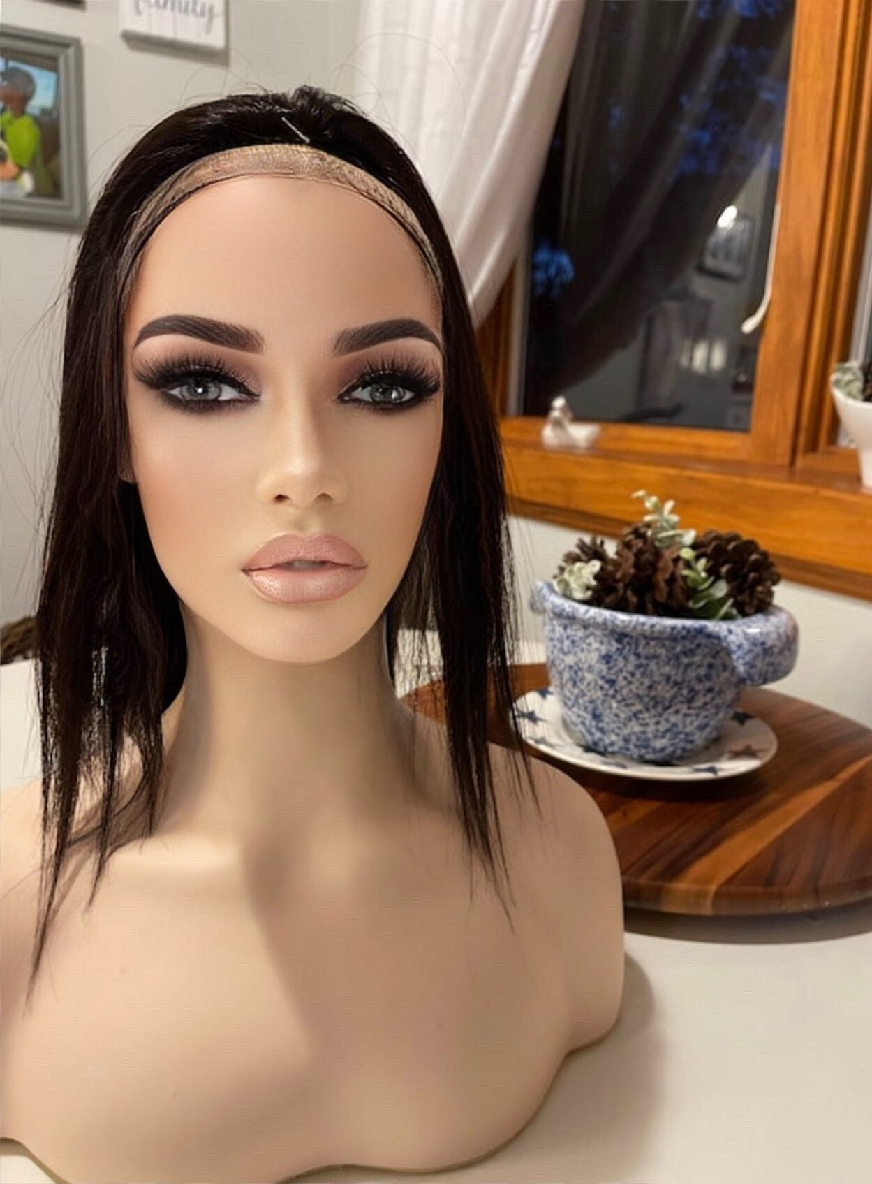 Just a Perfect Ponytail Wig 16” Hairpiece Wig Fall Wig In Darkest Brown Sleek and Straight Wig Ariana Grande Wig Vibes