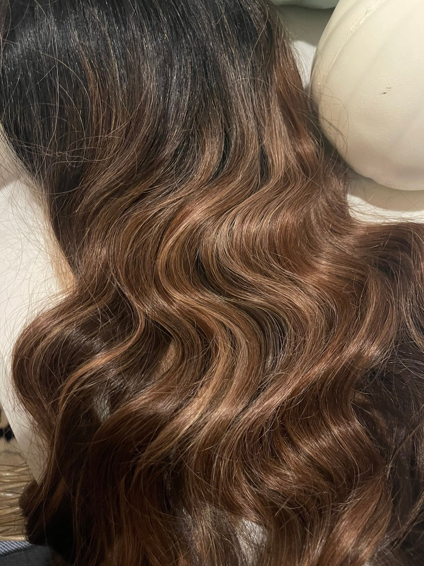 Valencia Moneypiece Wig Lace Front Piecey Highlights Wig Balayage Wig Ombre Wig Long Wig Wavy Curl Hair Loss Alopecia Chemo