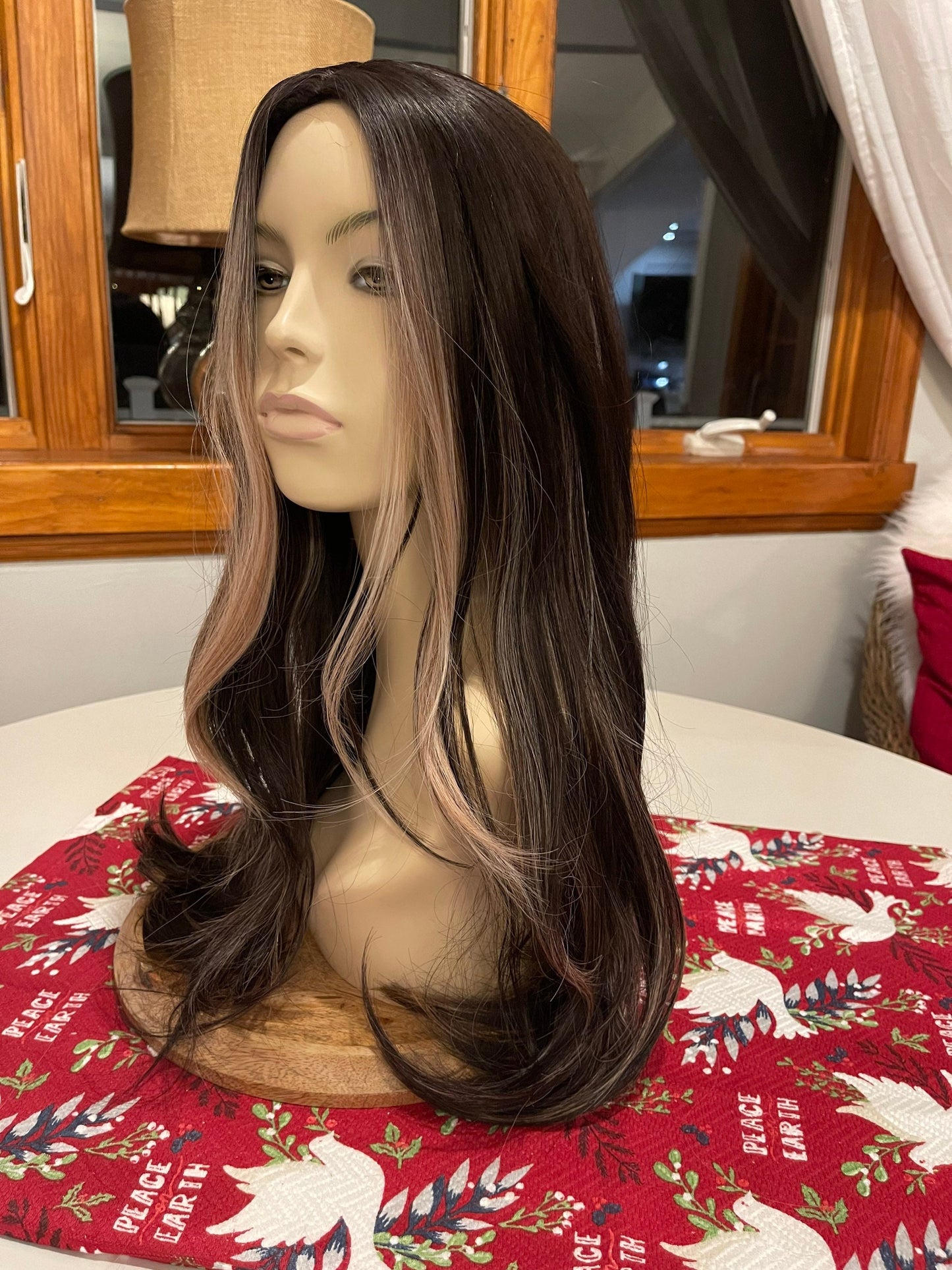 Caledonia Money Piece Wig Hard Front Brown Brunette Blonde Ombré Wig Dark Balayage Hand Tied Lace Front Wig