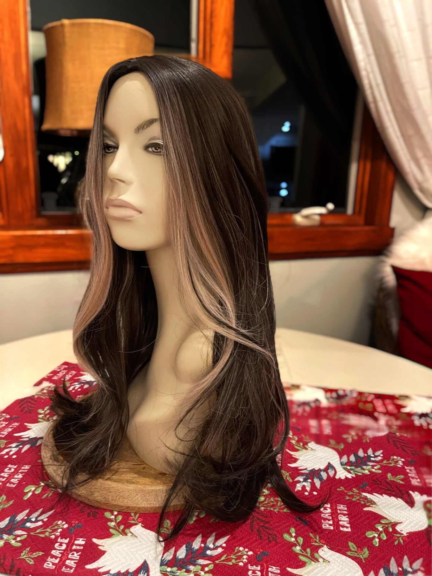 Caledonia Money Piece Wig Hard Front Brown Brunette Blonde Ombré Wig Dark Balayage Hand Tied Lace Front Wig