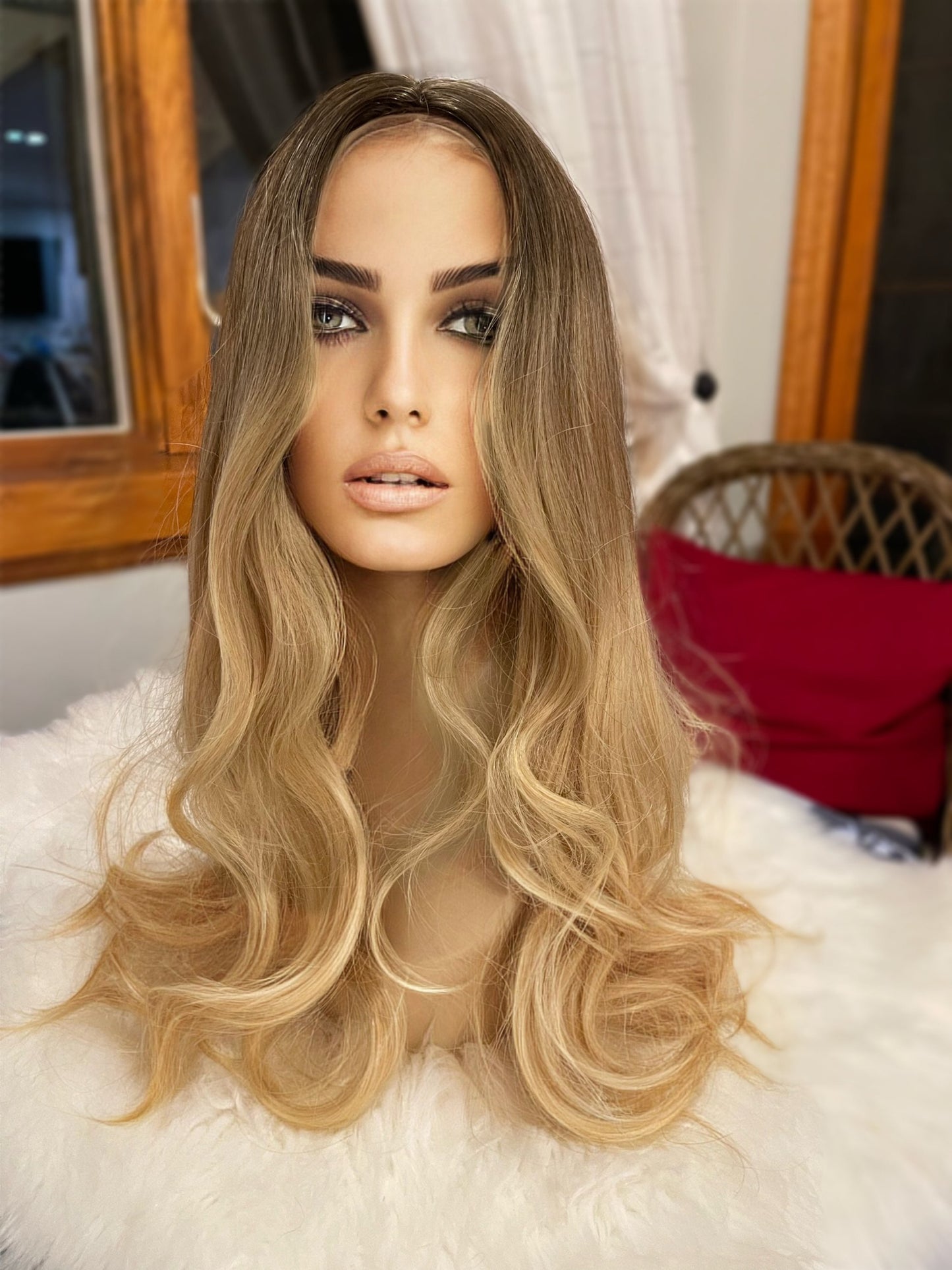 Echo Blonde Wig Ombré Wig Blonde Wig Long Wig Straight Wave Curl Hair Loss Chemotherapy Drag Showgirl Burlesque Hair